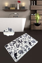 Mijölnir Lori Alfombrilla de Baño Antibacterias 70 x 120 cm Multicolor